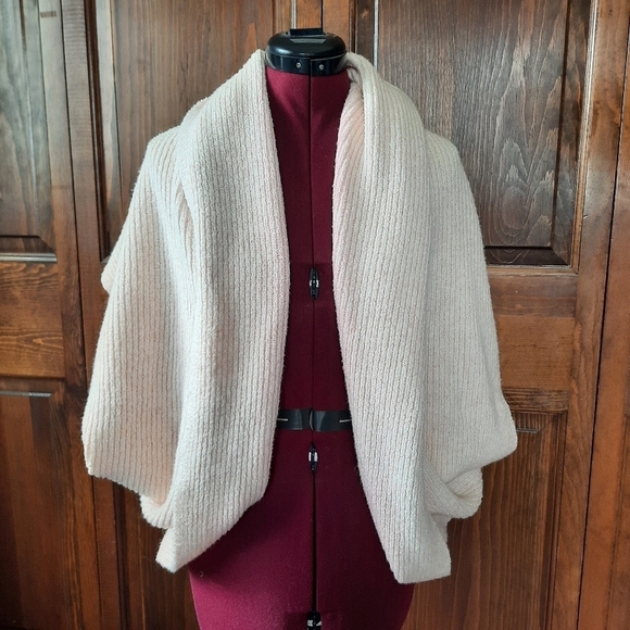 J. Jill Pure Jill pale pink ribbed knit shrug sweater one size - Picture 4 of 12